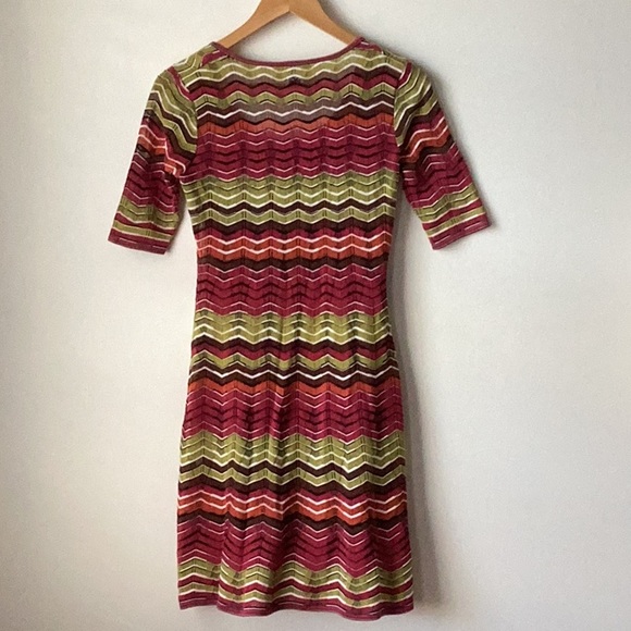 M Missoni Multicolored Chevron Knit Dress - Picture 2 of 10